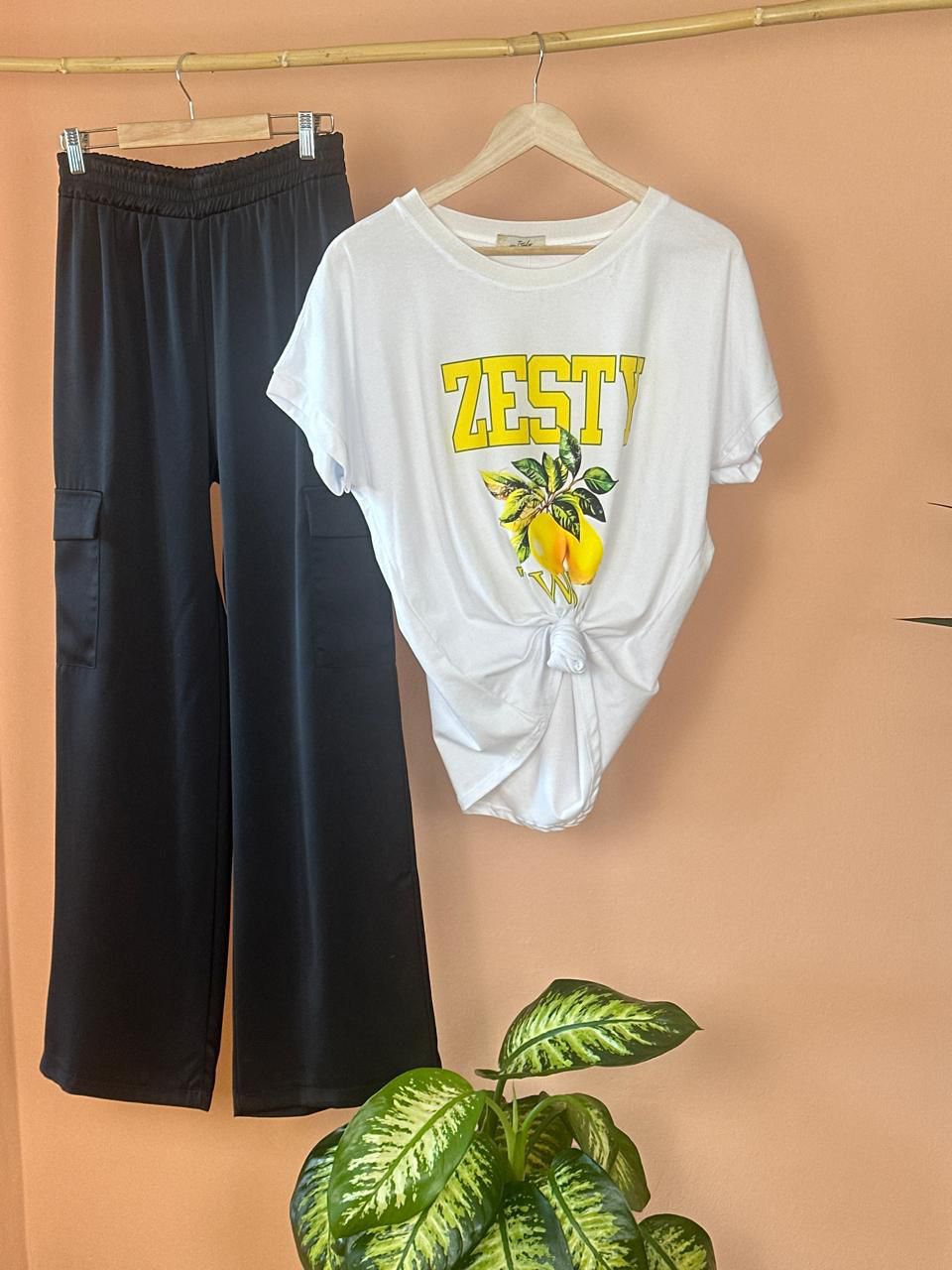 Graphic White Tee Cherries