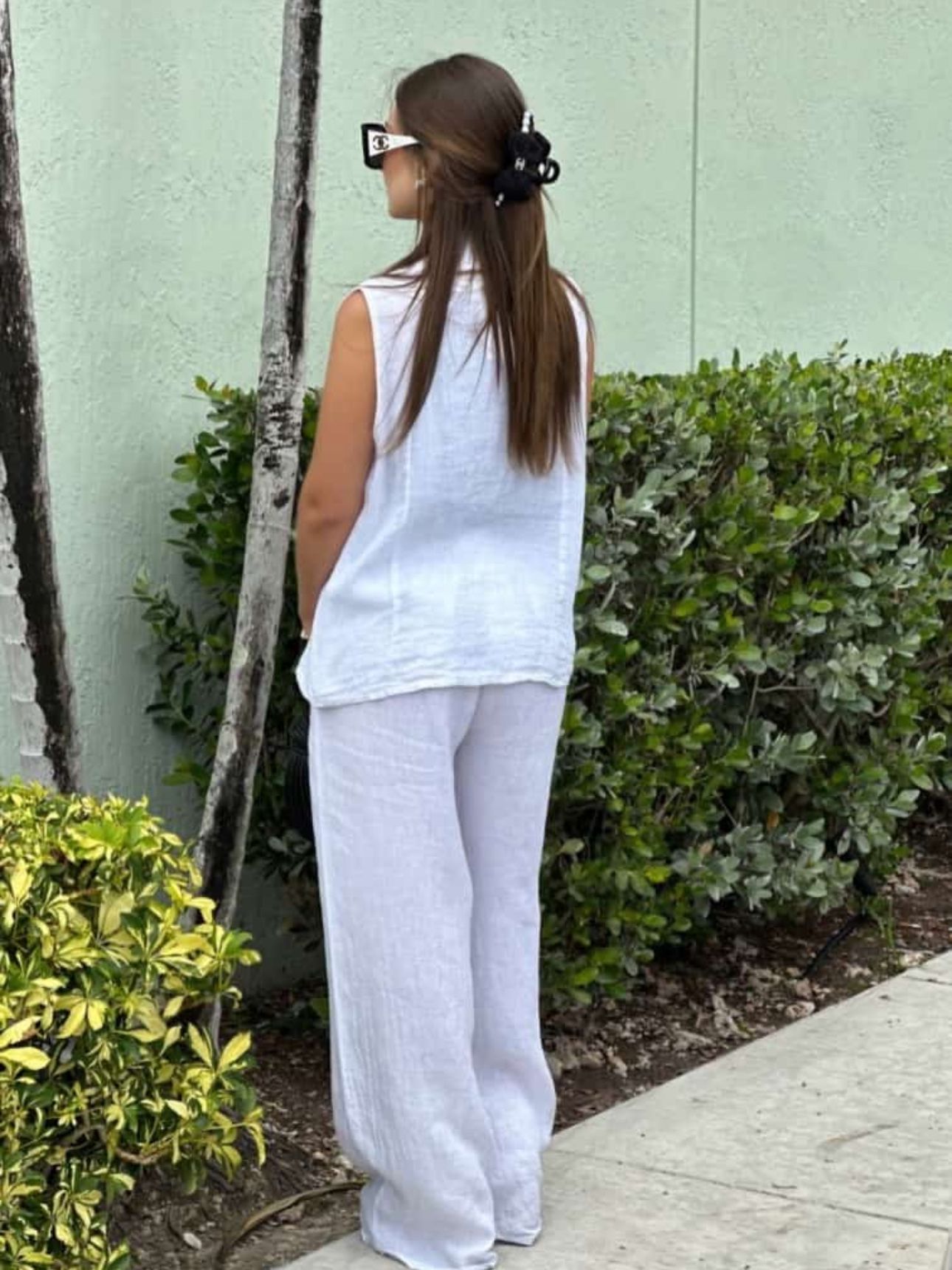 Dana Sleeveless Top & Linen Pants Set