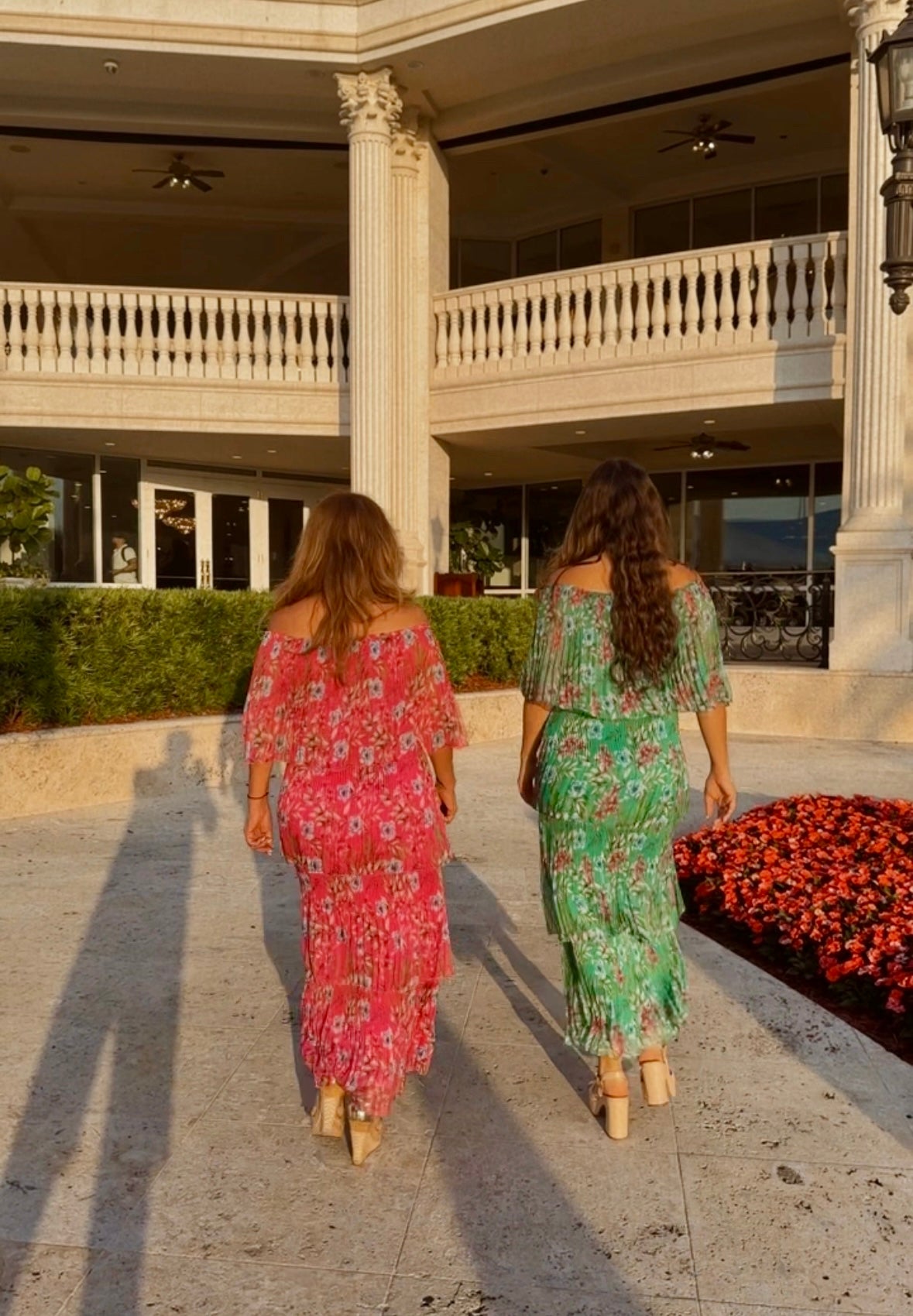 Silk Floral Print Ruffle Layered Dress