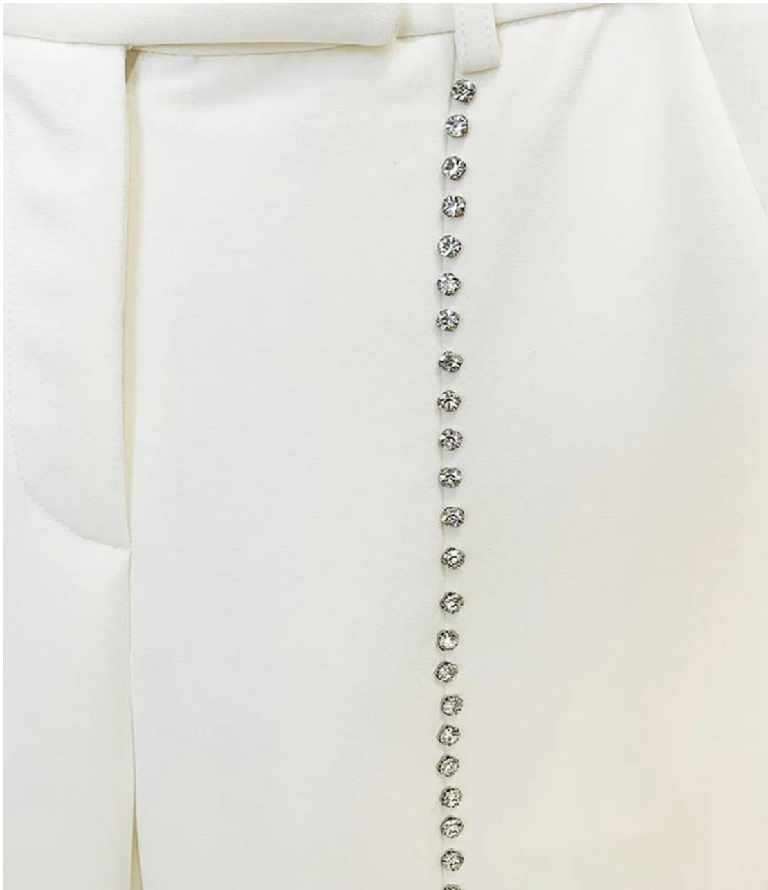 Niza Blazer & Pants Sets in White