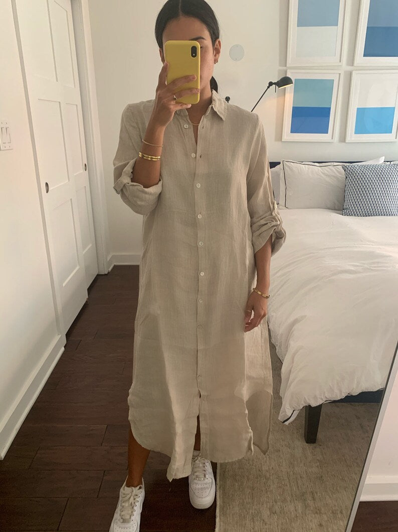 Danna Long Linen Dress