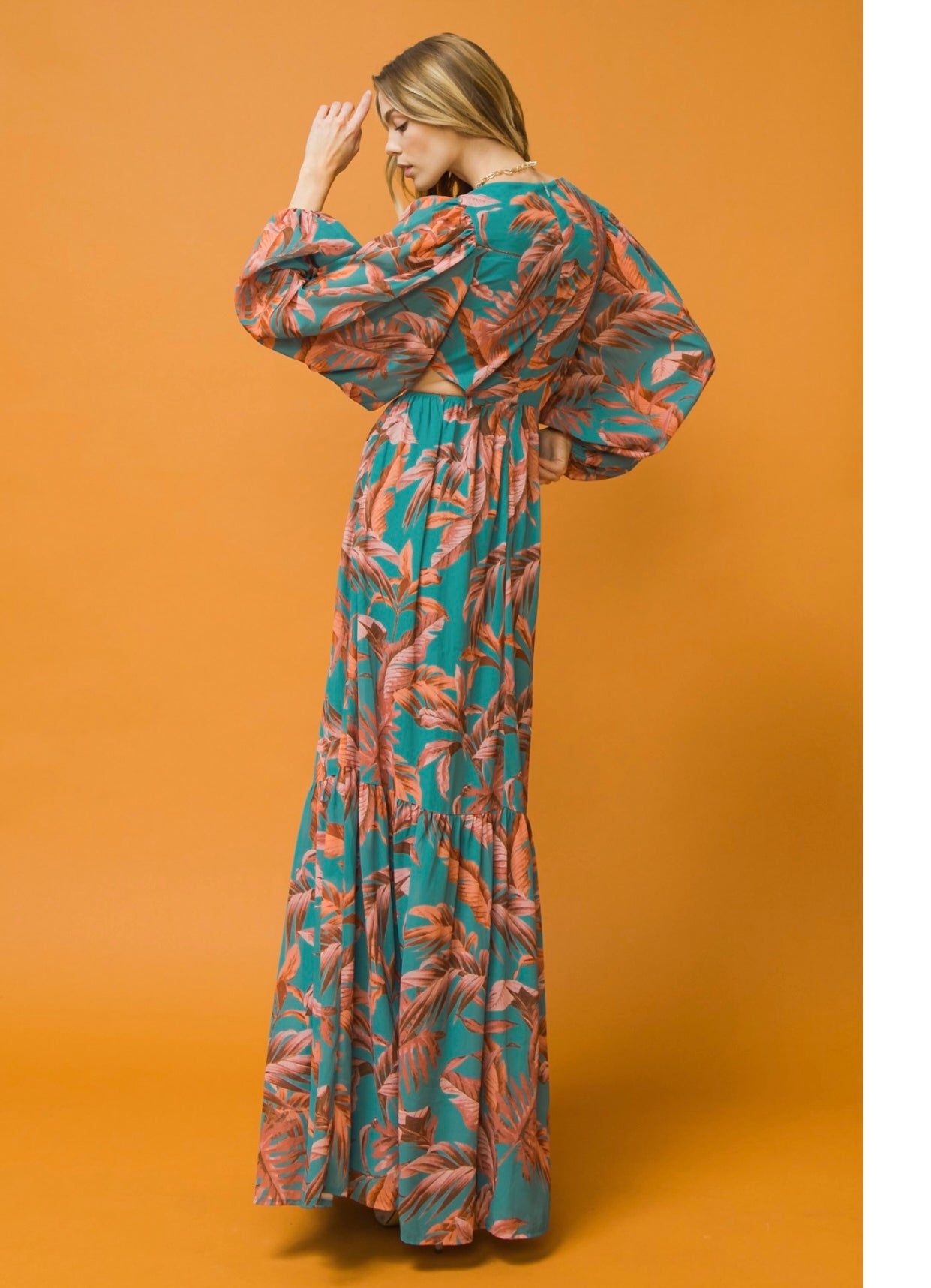 Long Print Maxi Dress