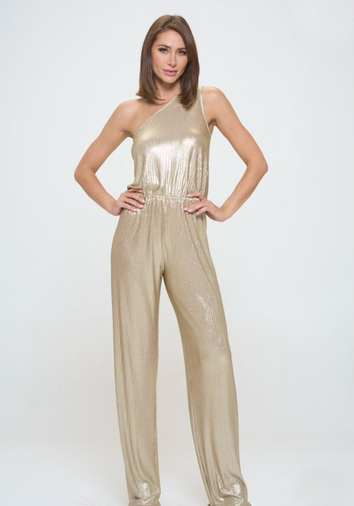 Gold Champagne Metallic Jumpsuit