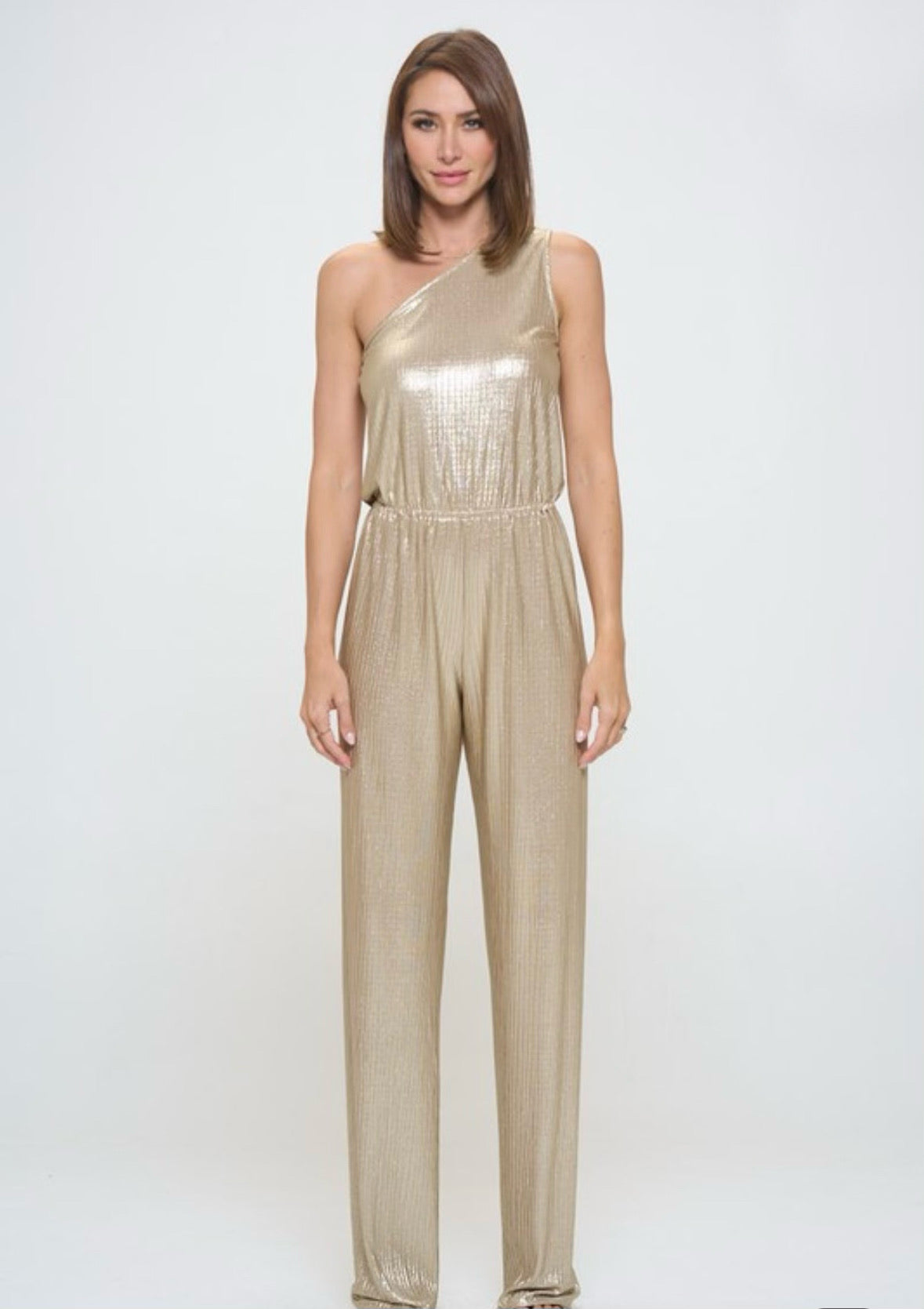 Gold Champagne Metallic Jumpsuit