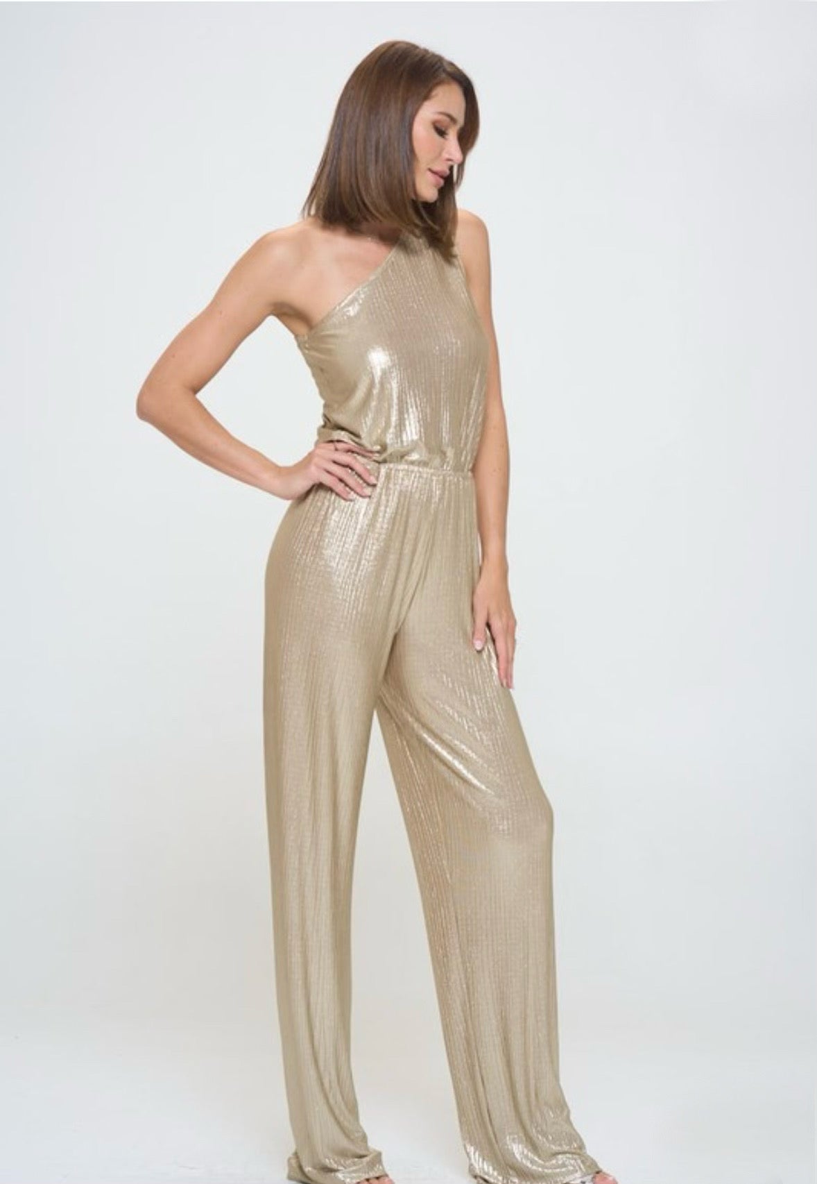 Gold Champagne Metallic Jumpsuit