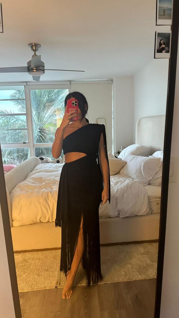 Women`s Dresses shiny Fringe Long Dress Party Sexy Dress