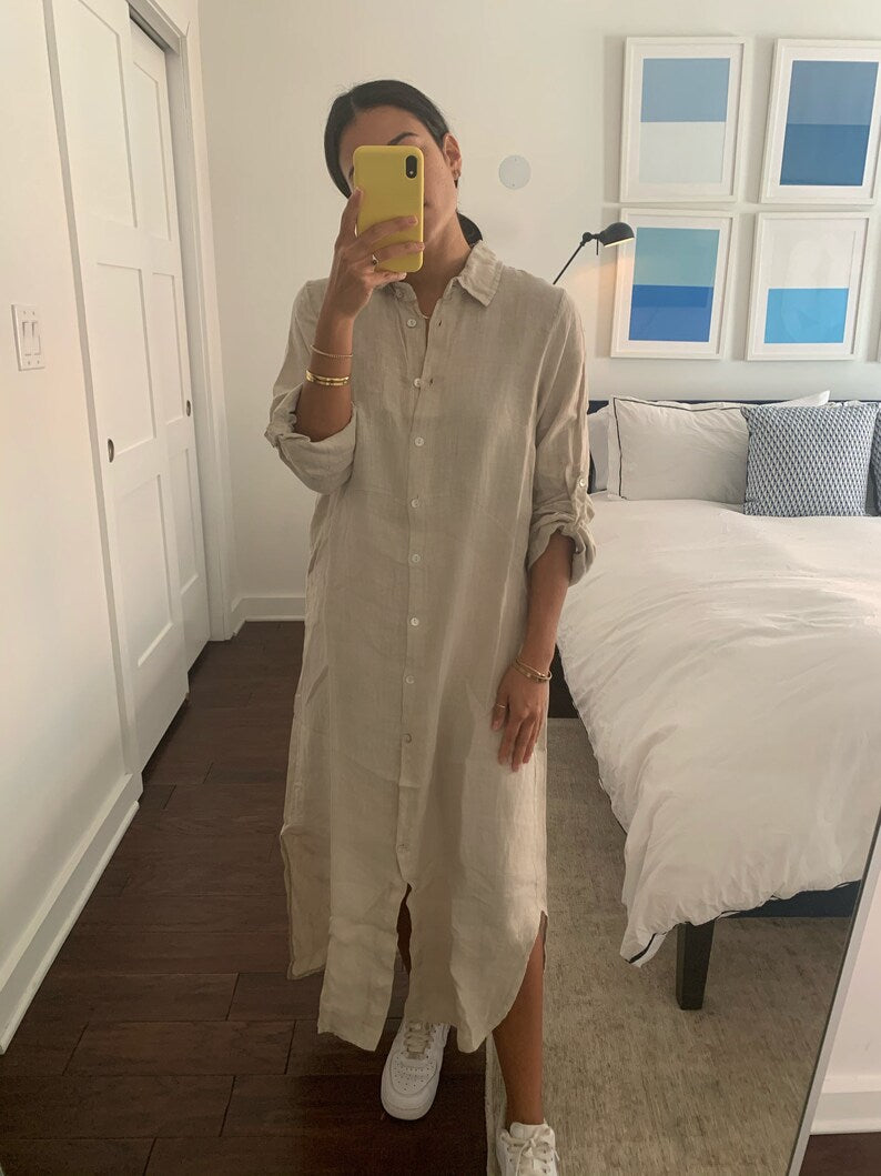 Danna Long Linen Dress